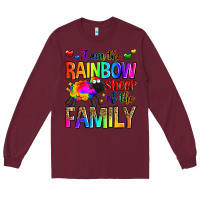 Burgundy i am the rainbow sheep of the family Long Sleeve Tee - Zillion Design Studio