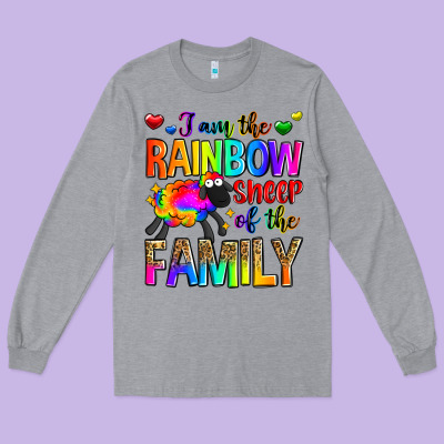 I Am The Rainbow Sheep Of The Family Long Sleeve Tee Designed By Zillion Design Studio