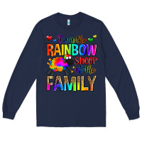 Navy i am the rainbow sheep of the family Long Sleeve Tee - Zillion Design Studio