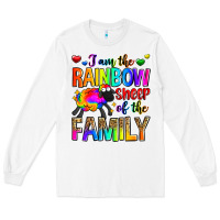 White i am the rainbow sheep of the family Long Sleeve Tee - Zillion Design Studio