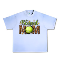 Grape Ice blessed mom with tennis and daisy Urban Heavy Tee - texasbilliewilder