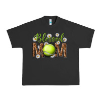 Pigment Black blessed mom with tennis and daisy Urban Heavy Tee - texasbilliewilder