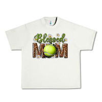 Pistachio blessed mom with tennis and daisy Urban Heavy Tee - texasbilliewilder