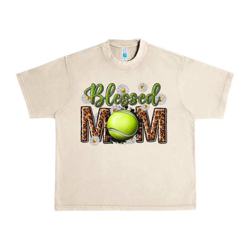 Blessed Mom With Tennis And Daisy Urban Heavy Tee by texasbilliewilder | Teevron