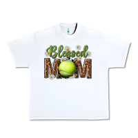 White blessed mom with tennis and daisy Urban Heavy Tee - texasbilliewilder