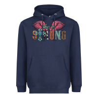 Navy she is strong Heavyweight Hoodie - Artiststas