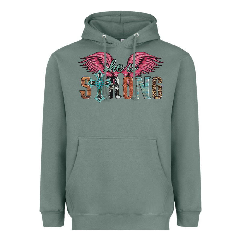 She Is Strong Heavyweight Hoodie by Artiststas | Teevron