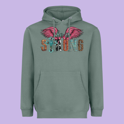 She Is Strong Heavyweight Hoodie Designed By Artiststas