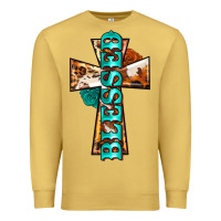 Antique Gold blessed cross Premium Sweatshirt - BarkalooDesign