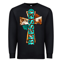 Black blessed cross Premium Sweatshirt - BarkalooDesign