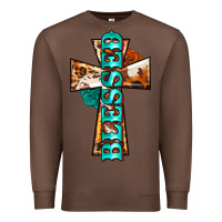 Chestnut blessed cross Premium Sweatshirt - BarkalooDesign