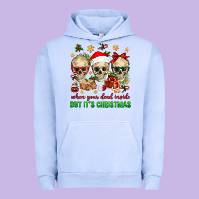 When Your Dead Inside But It's Christmas Urban Hoodie Designed By Bundleandbundleshop