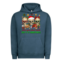 Pigment Midnight Navy When Your Dead Inside But It's Christmas Urban Hoodie - BundleAndBundleShop