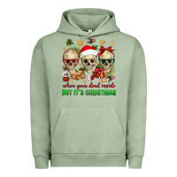 Pigment Oil Green When Your Dead Inside But It's Christmas Urban Hoodie - BundleAndBundleShop