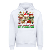 White When Your Dead Inside But It's Christmas Urban Hoodie - BundleAndBundleShop