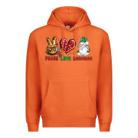 Carrot peace love snowman Premium Hoodie - NancyCooperArtShop
