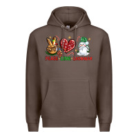 Coffee peace love snowman Premium Hoodie - NancyCooperArtShop
