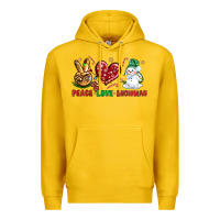 Lemon peace love snowman Premium Hoodie - NancyCooperArtShop