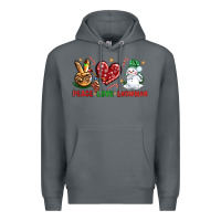 Rock peace love snowman Premium Hoodie - NancyCooperArtShop