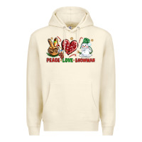 Sandshell peace love snowman Premium Hoodie - NancyCooperArtShop