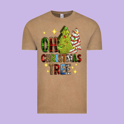 Vintage Tee Oh Christmas tree Christmas cake