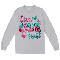 Moon Dust Live Love Fight Breast Cancer Long Sleeve Tee - texasbilliewilder