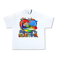 White different is beautiful Urban Heavy Tee - Zillion Design Studio