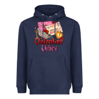 Navy valentine vibes Heavyweight Hoodie - AdoDesignShop