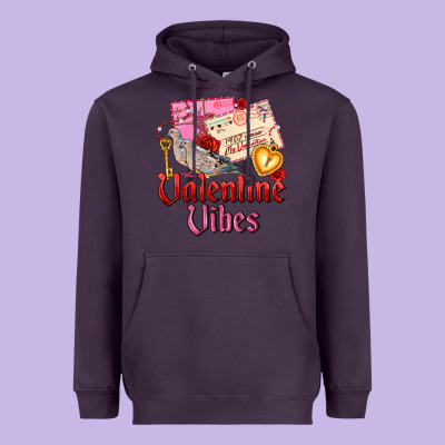 Valentine Vibes Heavyweight Hoodie Designed By Adodesignshop