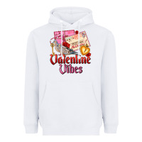 White valentine vibes Heavyweight Hoodie - AdoDesignShop