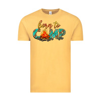 Vintage Mustard born to camp Vintage Tee - texasbilliewilder