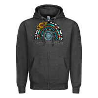 Charcoal Heather happy mother's day rainbow Zipper Hoodie - CowhideDigitalArt