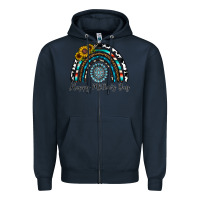 Navy happy mother's day rainbow Zipper Hoodie - CowhideDigitalArt