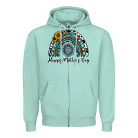 Seafoam happy mother's day rainbow Zipper Hoodie - CowhideDigitalArt