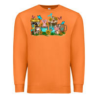 Carrot farm cute animals with sunflower coffee cups Premium Sweatshirt - NancyCooperArtShop