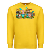 Lemon farm cute animals with sunflower coffee cups Premium Sweatshirt - NancyCooperArtShop