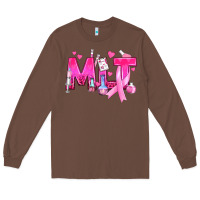 Chestnut Medical Laboratory Technician Breast Cancer Long Sleeve Tee - texasbilliewilder
