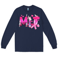 Navy Medical Laboratory Technician Breast Cancer Long Sleeve Tee - texasbilliewilder