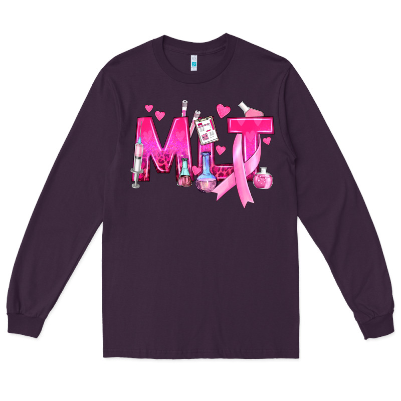 Medical Laboratory Technician Breast Cancer Long Sleeve Tee by texasbilliewilder | Teevron