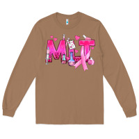 Toasted Coconut Medical Laboratory Technician Breast Cancer Long Sleeve Tee - texasbilliewilder
