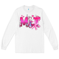 White Medical Laboratory Technician Breast Cancer Long Sleeve Tee - texasbilliewilder