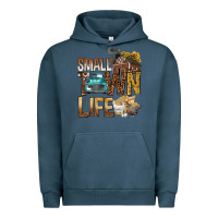Pigment Midnight Navy Small Town Life Urban Hoodie - BundleAndBundleShop