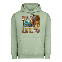 Pigment Oil Green Small Town Life Urban Hoodie - BundleAndBundleShop