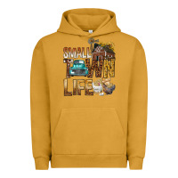 Pigment Peanut Butter Small Town Life Urban Hoodie - BundleAndBundleShop