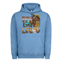 Pigment Pebble Blue Small Town Life Urban Hoodie - BundleAndBundleShop