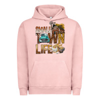 Pigment Salmon Small Town Life Urban Hoodie - BundleAndBundleShop