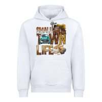 White Small Town Life Urban Hoodie - BundleAndBundleShop