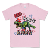 Bubblegum Pink Red white rawr 4th of July Classic Tee - CowGirlArtShop