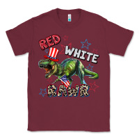 Burgundy Red white rawr 4th of July Classic Tee - CowGirlArtShop