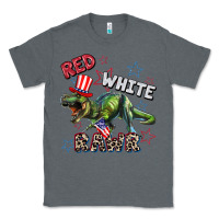 Charcoal Heather Red white rawr 4th of July Classic Tee - CowGirlArtShop